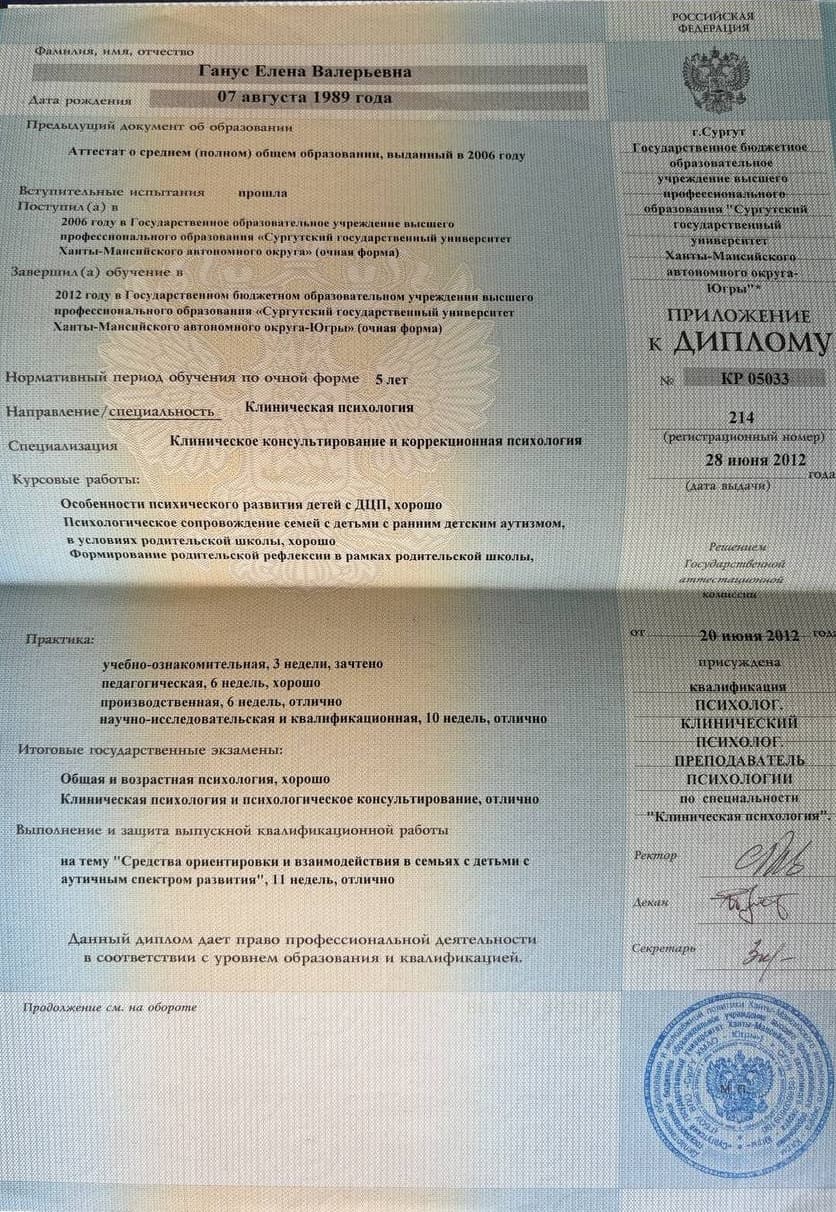 Диплом: Приложение к диплому: специализация, практика и итоговые экзамены